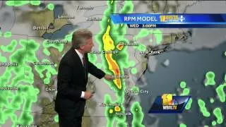 Cloudy, mild conditions with scattered showers ahead