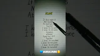 Alone 😶 ~Song by Alan Walker #lyrics