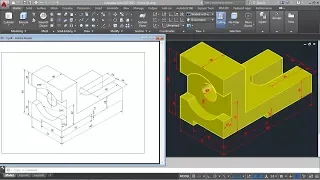 AutoCAD 2015 3D Mechanical Modeling Tutorial | AutoCAD 3D Practice Drawing