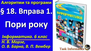 § 18. Вправа 1. Пори року | 6 клас | Морзе