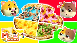 Chiếc pizza biến hình | Hoạt hình mèo con | Nhạc thiếu nhi | MeowMi Gia đình những chú mèo