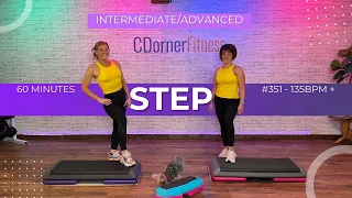 STEP AEROBICS- Intermediate to Advanced Choreography- 135 BPM +- 351