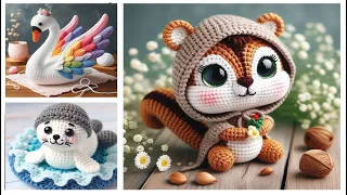 Cute Animals Crochet Toys #crochet #design #crochetpatterns #viral #video