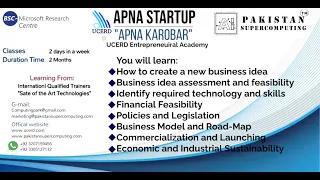 Ten 10 Steps to start a successful business (Apna-Karobar by UCERD Entrepreneurial Academy)
