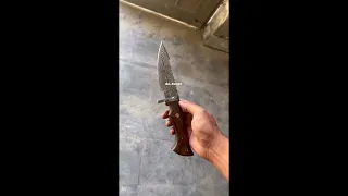 Handmade Damascus fixed blade hunting knife for sale .  Visit website: www.agknives.com