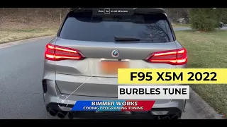 F95 X5M 2022 Burbles Exhaust Pops & Bangs sound