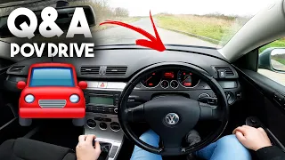 Q&A POV DRIVE IN MY VW PASSAT! 🚘