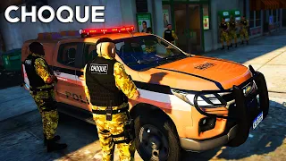 BATALHÃO DE CHOQUE / BPCHOQUE | GTA V PMMG | QRU DE ROUBO Á BANCO | GTA 5 POLICIAL