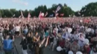 Belarus - Thousands rally in support of opposition candidate / Lukashenko warns opposition as he cas