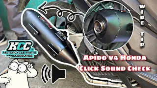 Apido Pipe V4 for Honda Click Unboxing plus Sound check