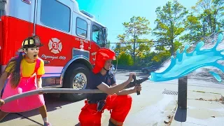 How to Learn Fire Safety | Ellie's Firefighter Education Video for Children