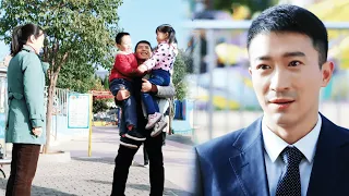 husband took daughter to an amusement park, but he saw wife had happy family, he regretted!