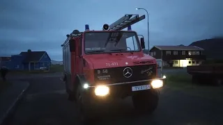 Icelandic Mercedes Unimog fire engine in Borgarfjörður Eystri