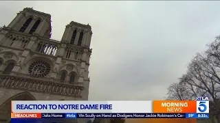 Local Reaction to Fire at Notre Dame Cathedral in Paris