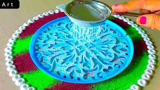 2 Easy Simple Rangoli |Diwali Rangoli Designs | Navratri Rangoli designs |Festival muggulu |Ranu Art