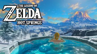 Hebra Mountain Hot Springs Onsen Ambience With Link - Relaxing Zelda Music to Study