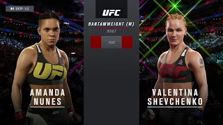UFC 213 Amanda Nunes vs  Valentina Shevchenko