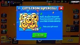 CLAIM NEW FREE GIFTS 🎁🎁🎁|Brawl Stars FREE REWARDS 😍|concept