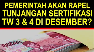 Kabar buruk pencairan tunjangan sertifikasi guru triwulan 3 dan 4 dirapel desember?