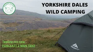 Testing out my new 'FORCEATT 2 MAN TENT' in a YORKSHIRE DALES WILD CAMP