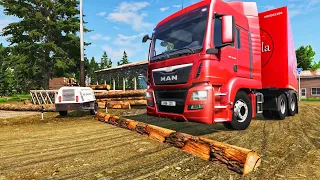 Trucks vs Fallen Tree  #27 | beamng drive crashes | accidents | massive fallen tree | BeamNG.Drive