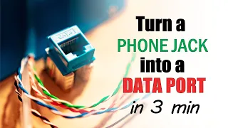 Learn how to turn your phone jack into an ethernet port in 3 minutes.