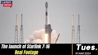 30 MINUTE AGO! SpaceX Falcon 9 launches Starlink 7-16 from Vandenberg SFB, California