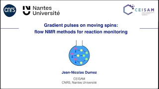 Gradient pulses on moving spins | Dr. Jean Nicolas Dumez | Session 86