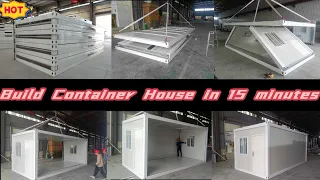 Build container house in 15 minutes (Fastest Installation!)