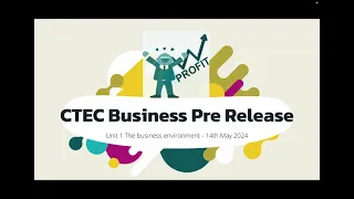 CTEC Level 3 Business, Unit 1 Pre release research project - tutorial