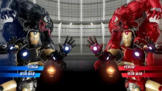 Venom & Black Iron Man VS Red Venom & Red Iron Man - Marvel vs Capcom Infinite