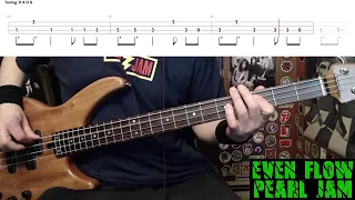 Even Flow by Pearl Jam - Bass Cover with Tabs Play-Along