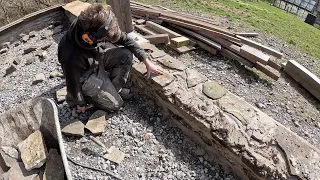 Timber Framed Barn Part 23 Stone Walls