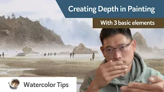 Creating depth in painting - with 3 basic elements