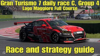 Gran Turismo 7 daily race C race and strategy guide...Group 4...Lago Maggiore full Course