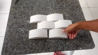 Molde gesso 3D tijolinho Convexo, como fazer.