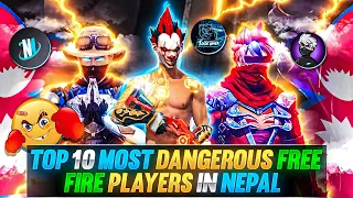 Top 10 Most Dangerous Free Fire Players in Nepal 🇳🇵 |  Best Free Fire Players in Nepal