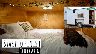 Building off grid TINY CABIN on wheels START TO FINISH