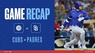 Cubs vs. Padres Game Highlights | 4/8/24