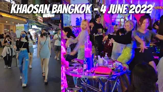 KHAOSAN ROAD BANGKOK -  4 JUNE 2022 - 4K