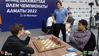 What did Carlsen tell Dubov before his game against Nakamura? | World Blitz 2022