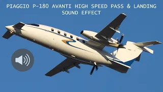 Piaggio P-180 Avanti Propeller Airplane Sound Effect (High Quality)