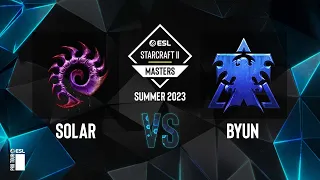 SC2 - Bunny vs. Solar - ESL SC2 Masters: Summer 2023 Finals - Group A