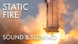 Starship Static Fire - Watch ultra-slowmo of Booster 7 Raptor Engine Testing