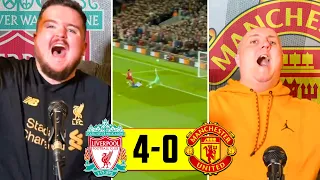 LIVERPOOL FANS REACT TO LIVERPOOL 4-0 MAN UNITED HIGHLIGHTS