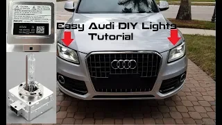 Easy DIY Tutorial: Install New oem D3S HID Bulbs on Audi Q5, Q7 & SQ5 Xenon Headlights (2013 - 2017)