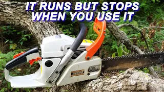 Fixing An Echo Chainsaw That Starts And Runs But Stops When You Use It