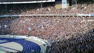 Hertha BSC gegen Union mit Coreo Coreo in der Ostkurve und "Nur nach Hause"-Gesang