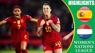 Spain vs Netherlands 3-0 All Goals & Highlights | UEFA Women's Nations League Semi Final 2024