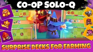 RUSH ROYALE - 5 SURPRISING co-op solo-Q decks!